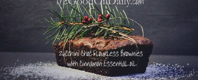 zucchini chocolate brownie, cinnamon essential oil, the good oil daily