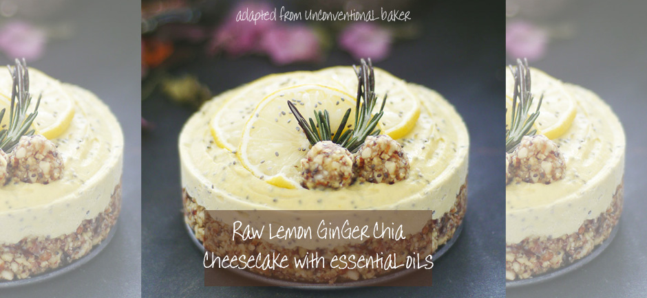 raw lemon ginger cheesecake, the good oil daily